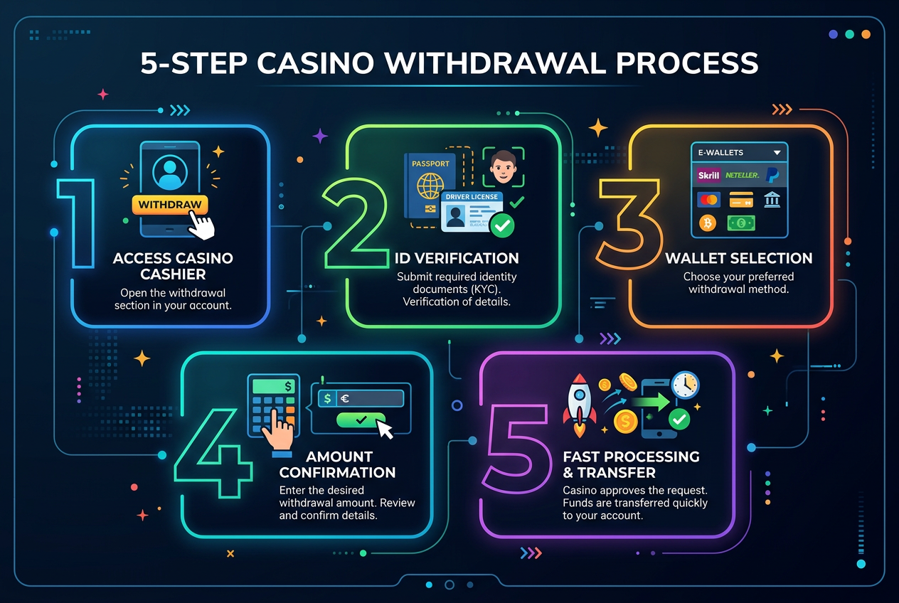 Kroki do natychmiastowej wypłaty z kasyna