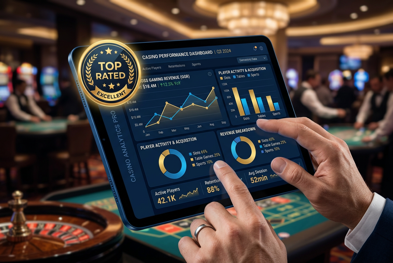 Ekspert Toy Box analizujący wyniki testów wydajnościowych aplikacji mobilnej kasyna.