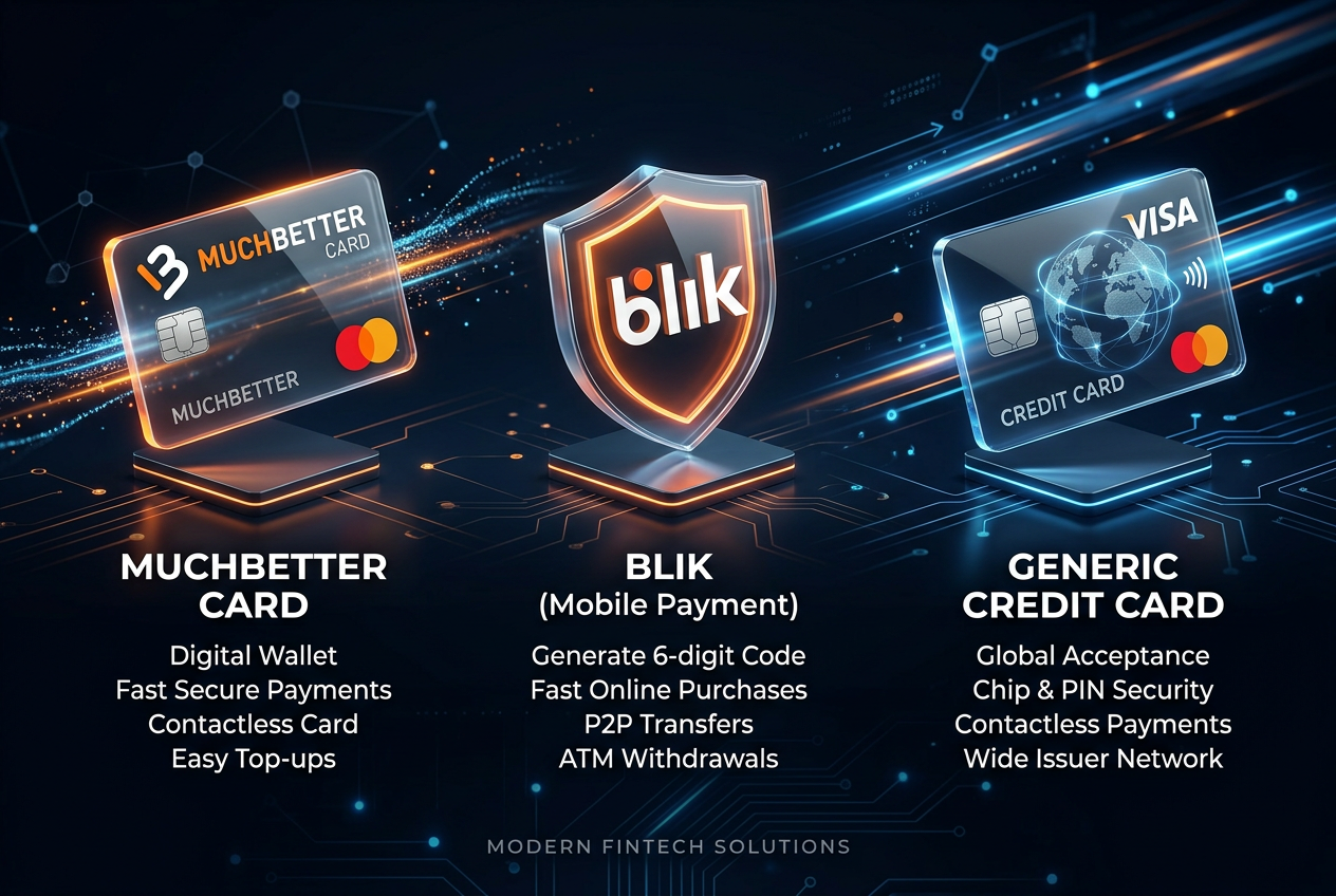 Porównanie metod płatności w kasynach online: MuchBetter, BLIK oraz karty bankowe